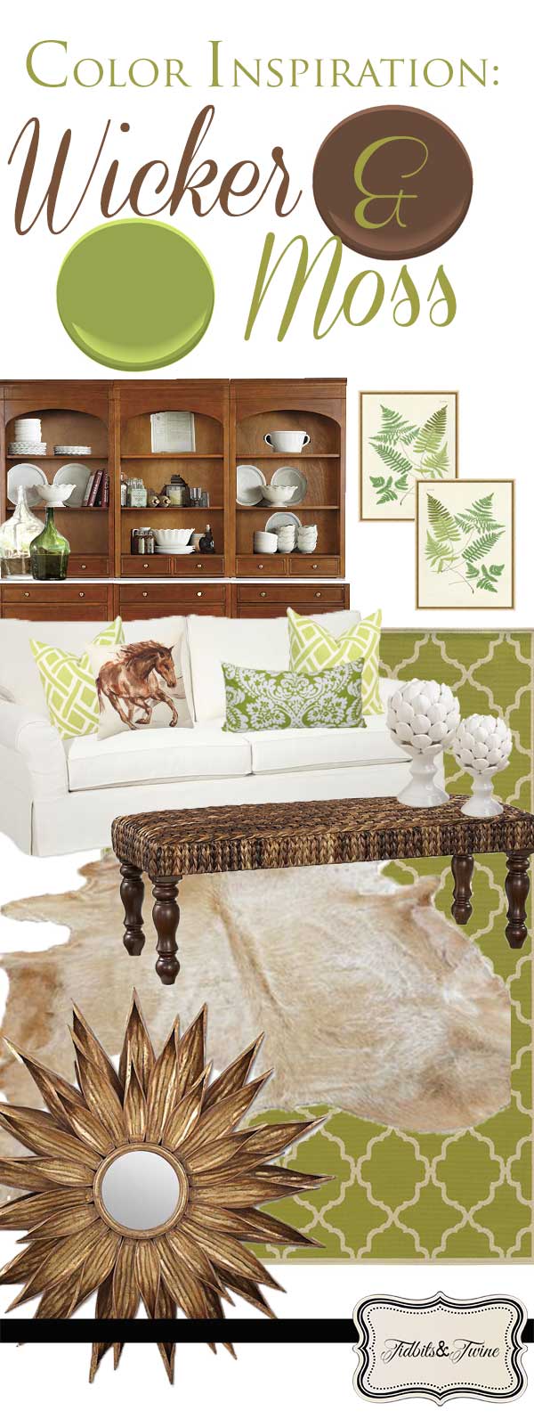 TIDBITS&TWINE: Color Inspiration Wicker and Moss