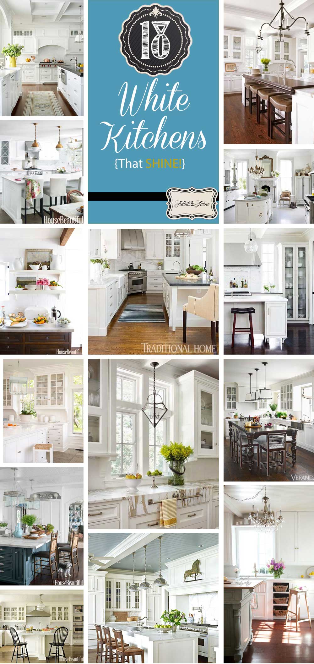 18 White Kitchens {That Are Anything But Boring}