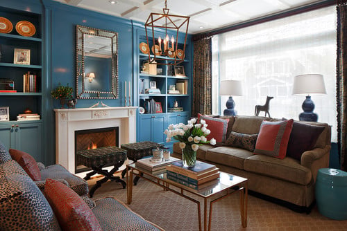 {Traditional Colors and Seating Arrangement via Ann Lowengart Interiors}