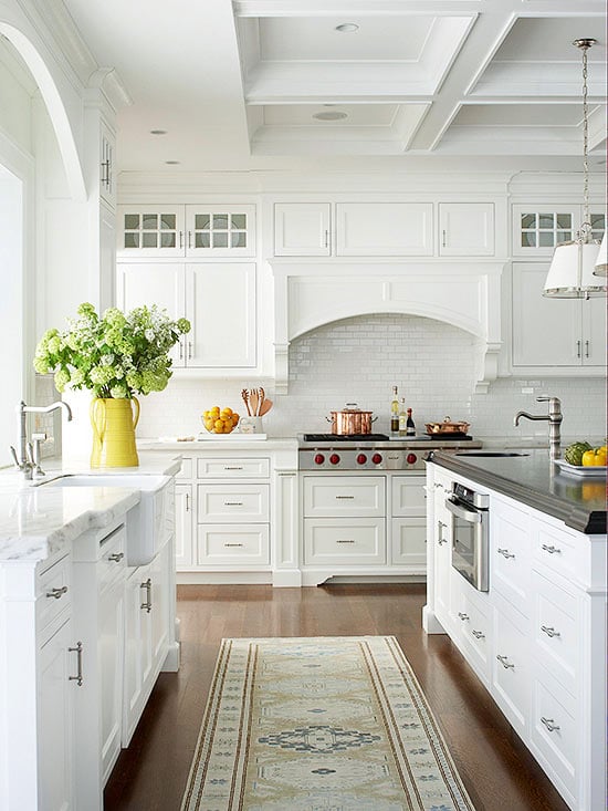 White Kitchen with pops of yellow