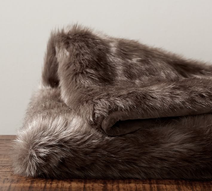 Faxu Fur Throw from Pottery Barn