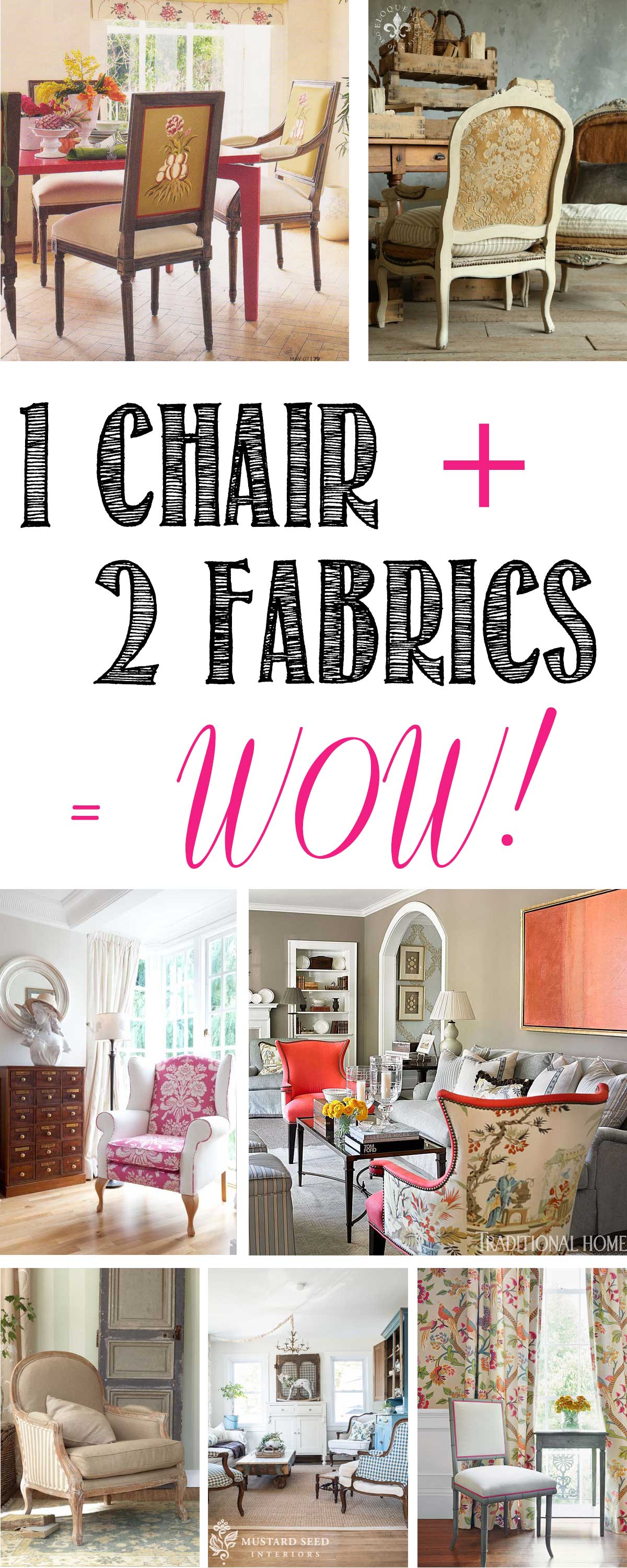 Design Idea 1 Chair + 2 Fabrics Tidbits&Twine