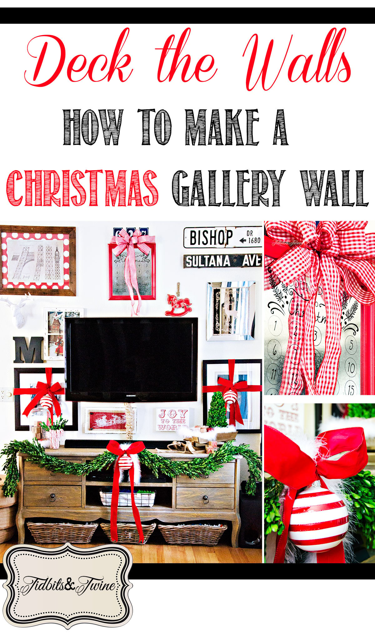 TIDBITS-&-TWINE How to Create a Christmas Gallery Wall