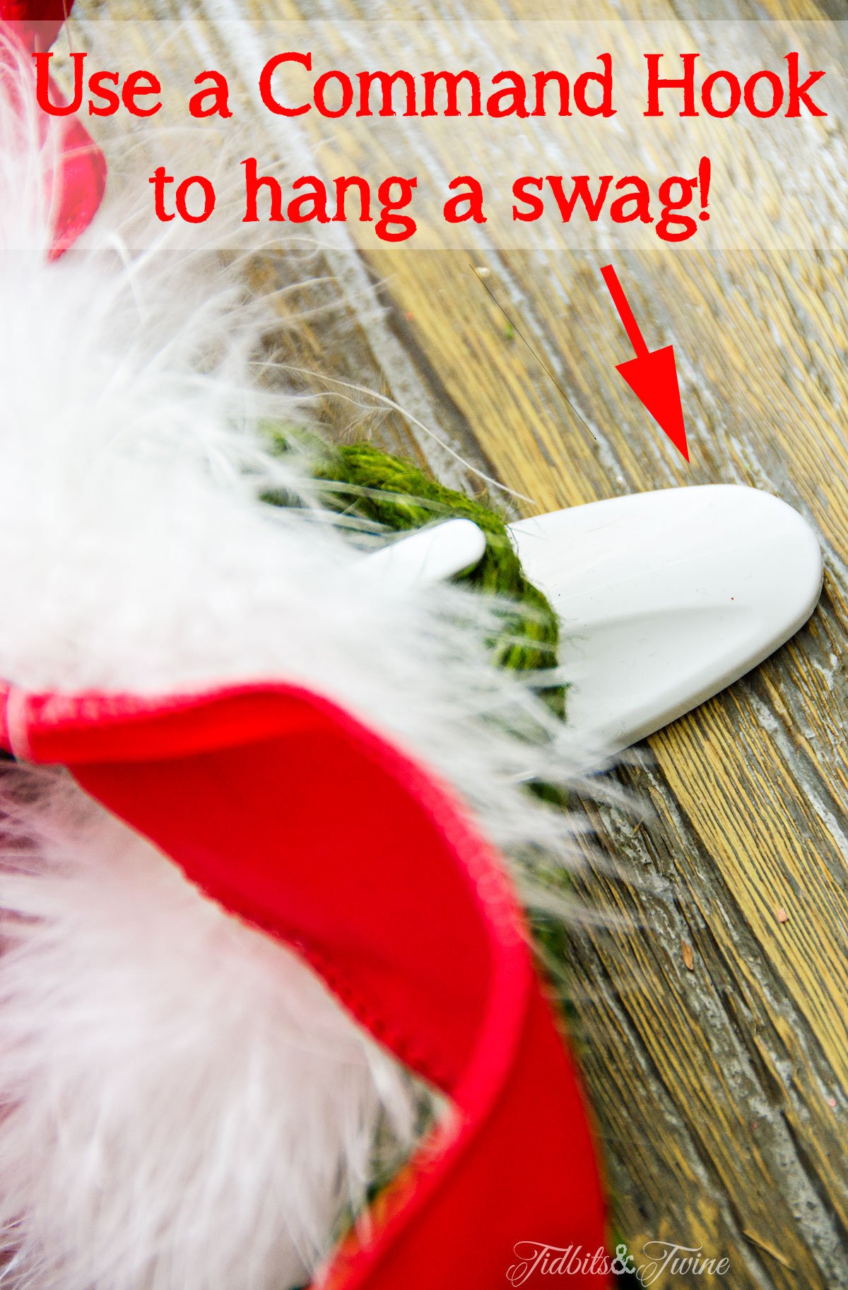 TIDBITS&TWINE Easy Way to Hang Swag Garland for Christmas 2015