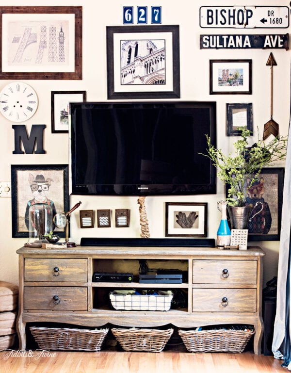 How to hide a TV with a DIY gallery wall