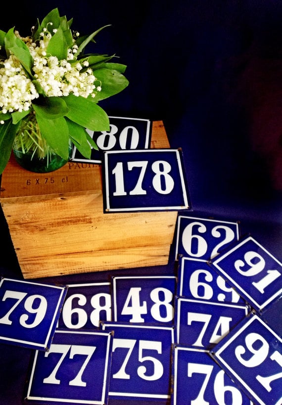 Vintage House Numbers from LaBelleRuche