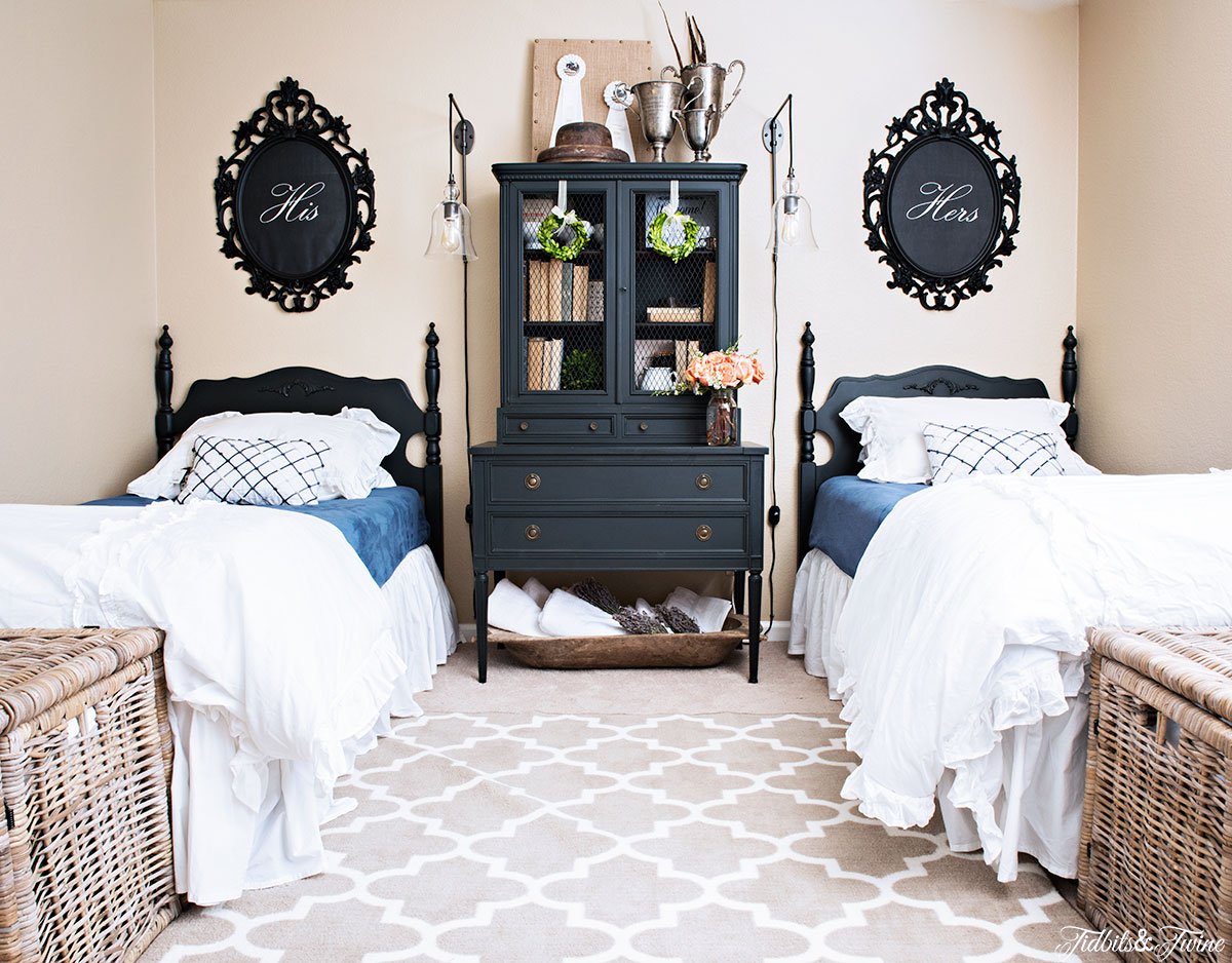 TIDBITS-&-TWINE-Guest-Bedroom-Makeover-French-Twin-Beds