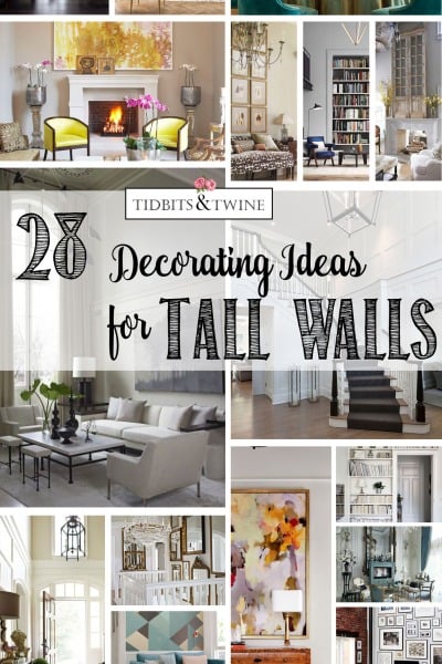 28 ideas for decorating tall walls
