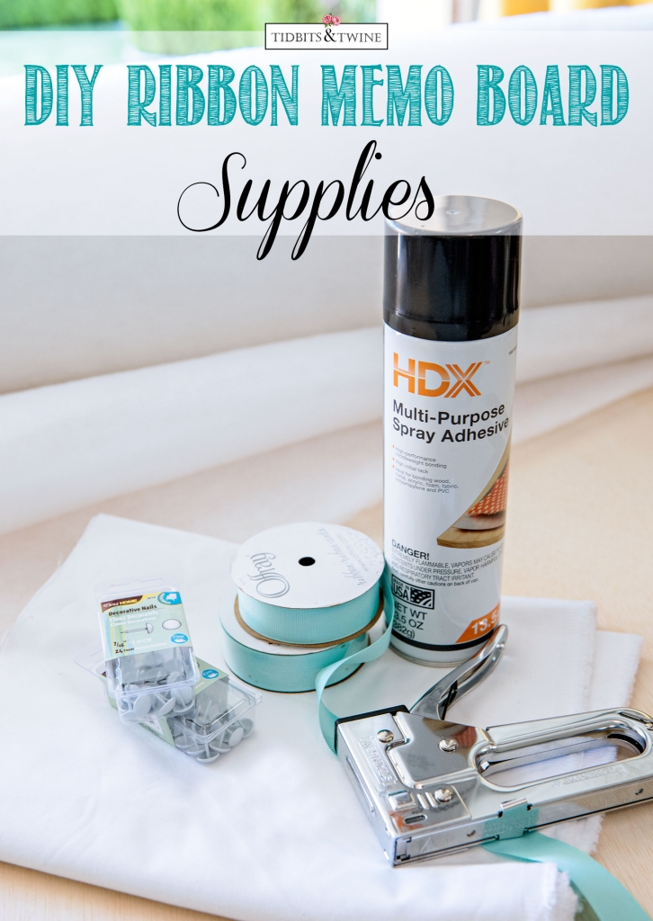 DIY Ribbon Memo Board! Easy tutorial for any size bulletin board.