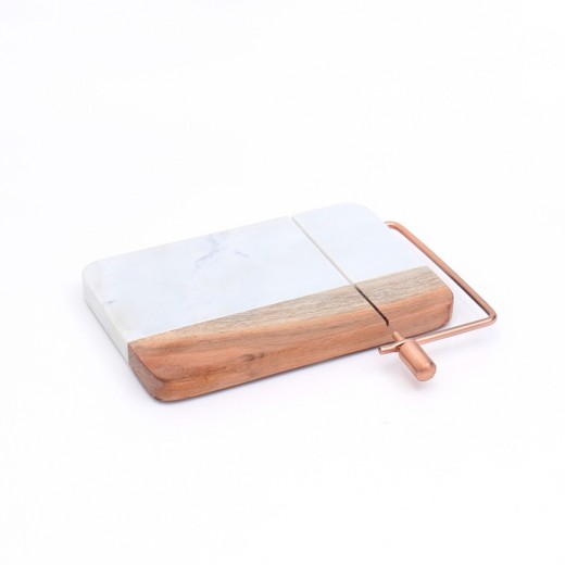 Marble and copper cheese board
