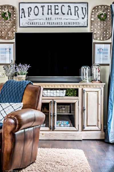 French Farmhouse Gallery Wall around a TV