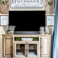 French Farmhouse Gallery Wall around a TV