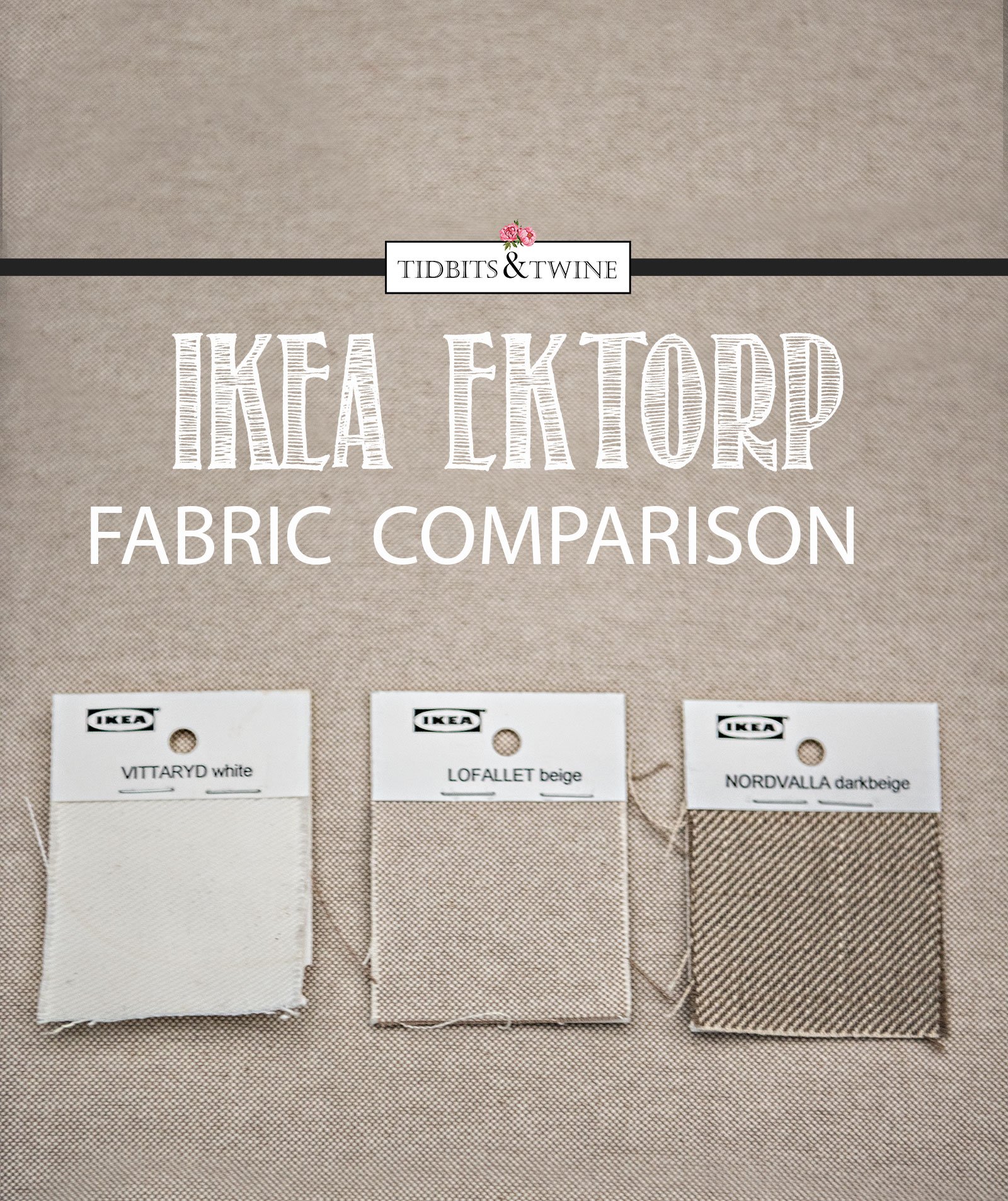 IKEA EKTORP Lofallet Beige versus Vittaryd White and Nordvalla dark beige