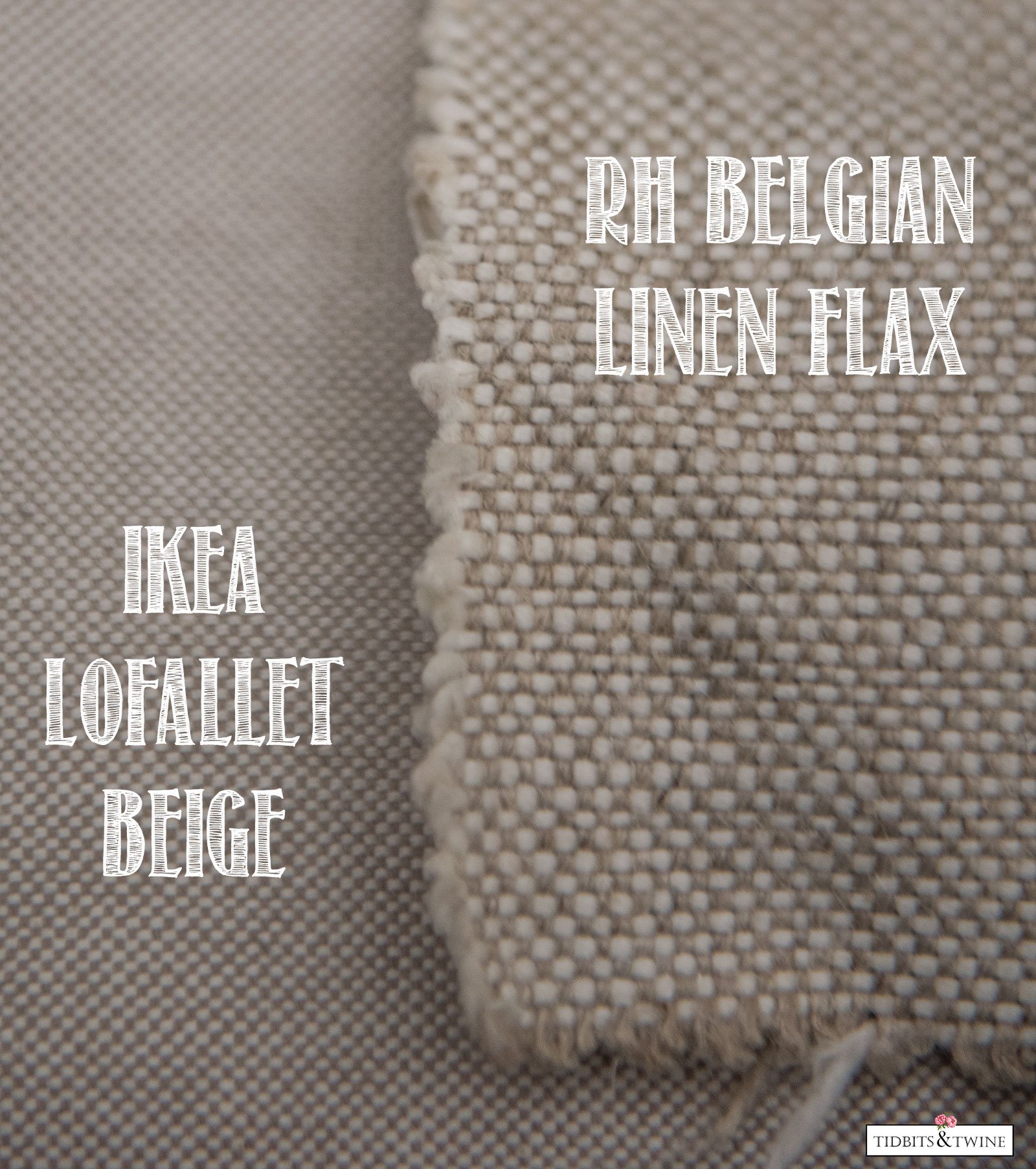 RH Belgian Linen versus IKEA EKTORP Lofallet Beige