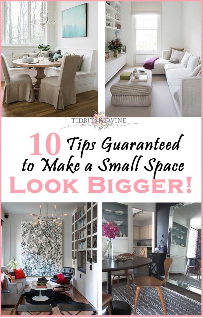 How to make a small space look bigger #smallspace #decorating