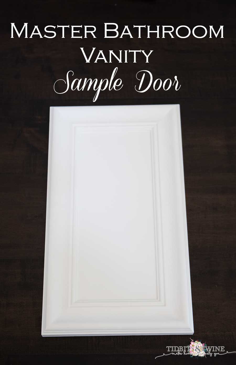 Tidbits&Twine master bathroom sample door