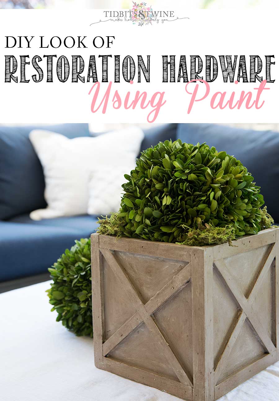 How to create a Restoration Hardware wood finish using chalk paint!