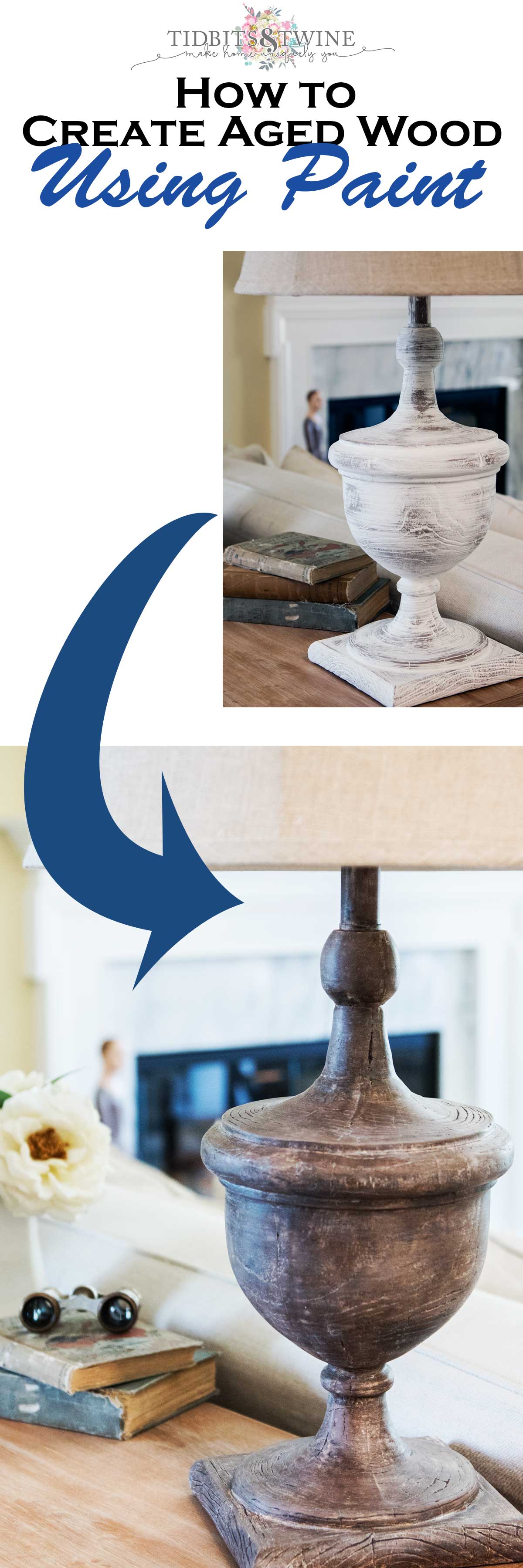 How to Create the Look of Aged Wood with Paint - Tidbits&Twine