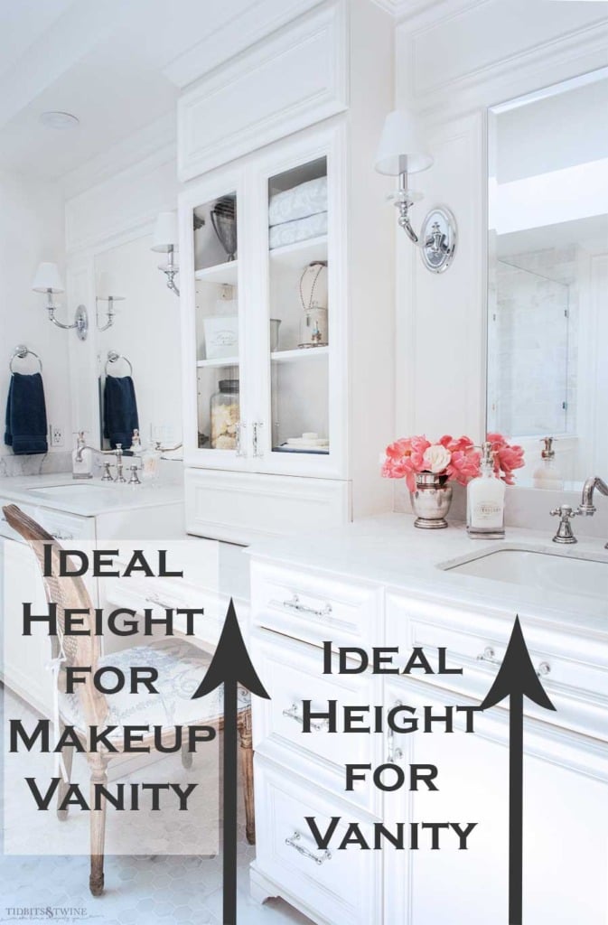 image showing deal comfort height vanity and makeup vanity height