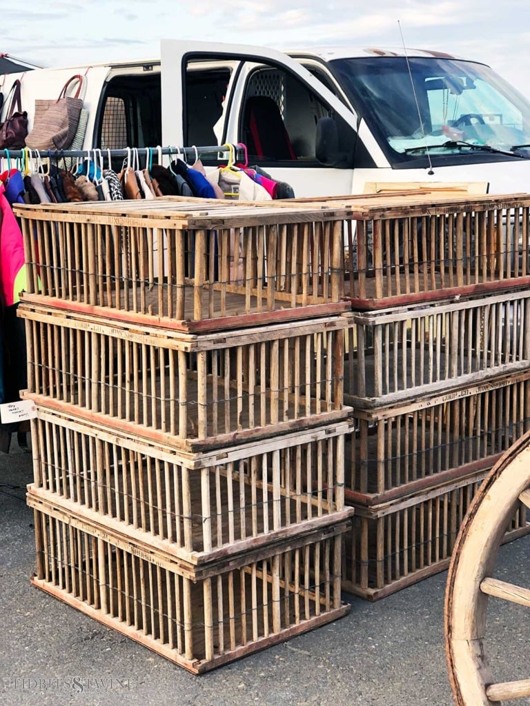 Vintage chicken crates