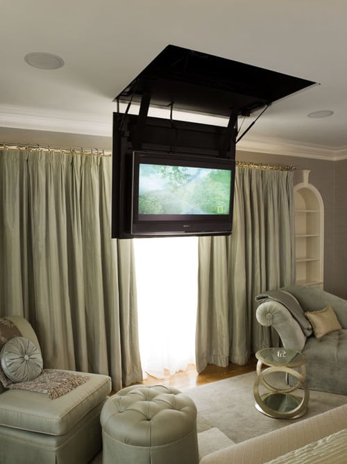 TV that flips down from ceiling