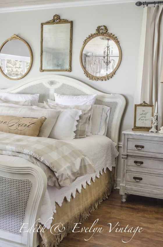 Ideas for How to Decorate Above the Bed Tidbits&Twine - Grouping of Mirrors