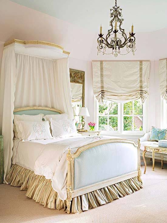 Ideas for How to Decorate Above the Bed Tidbits&Twine - Half Canopy Girls Room