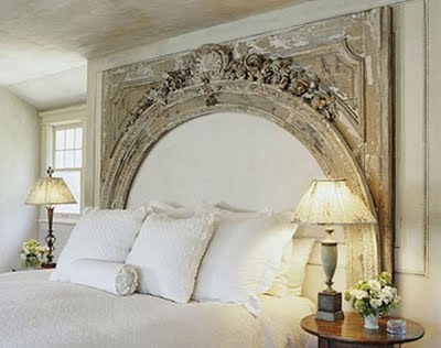 Ideas for How to Decorate Above the Bed Tidbits&Twine - Antique Pediment Above Bed