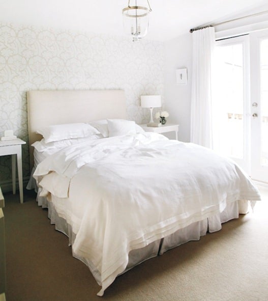 Ideas for How to Decorate Above the Bed Tidbits&Twine - White and Cream Wallpaper