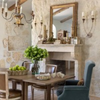 Tidbits and Twine - Brooke Giannetti Dining Room and Fireplace