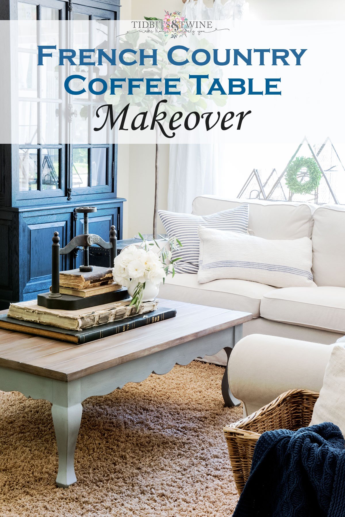 French Country Coffee Table Makeover