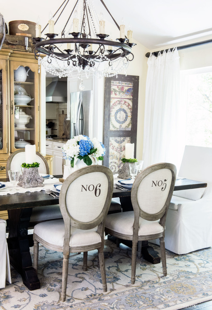 French Dining Room Update With Velvet, Best Slipcover Dining Chairs