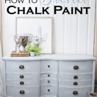 how to blend chalk paint antique dresser painted gray blue