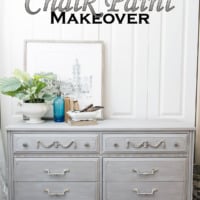 Gray chalk painted french dresser DIY tutorial