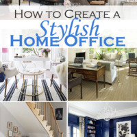 collage of 6 beautiful home offices