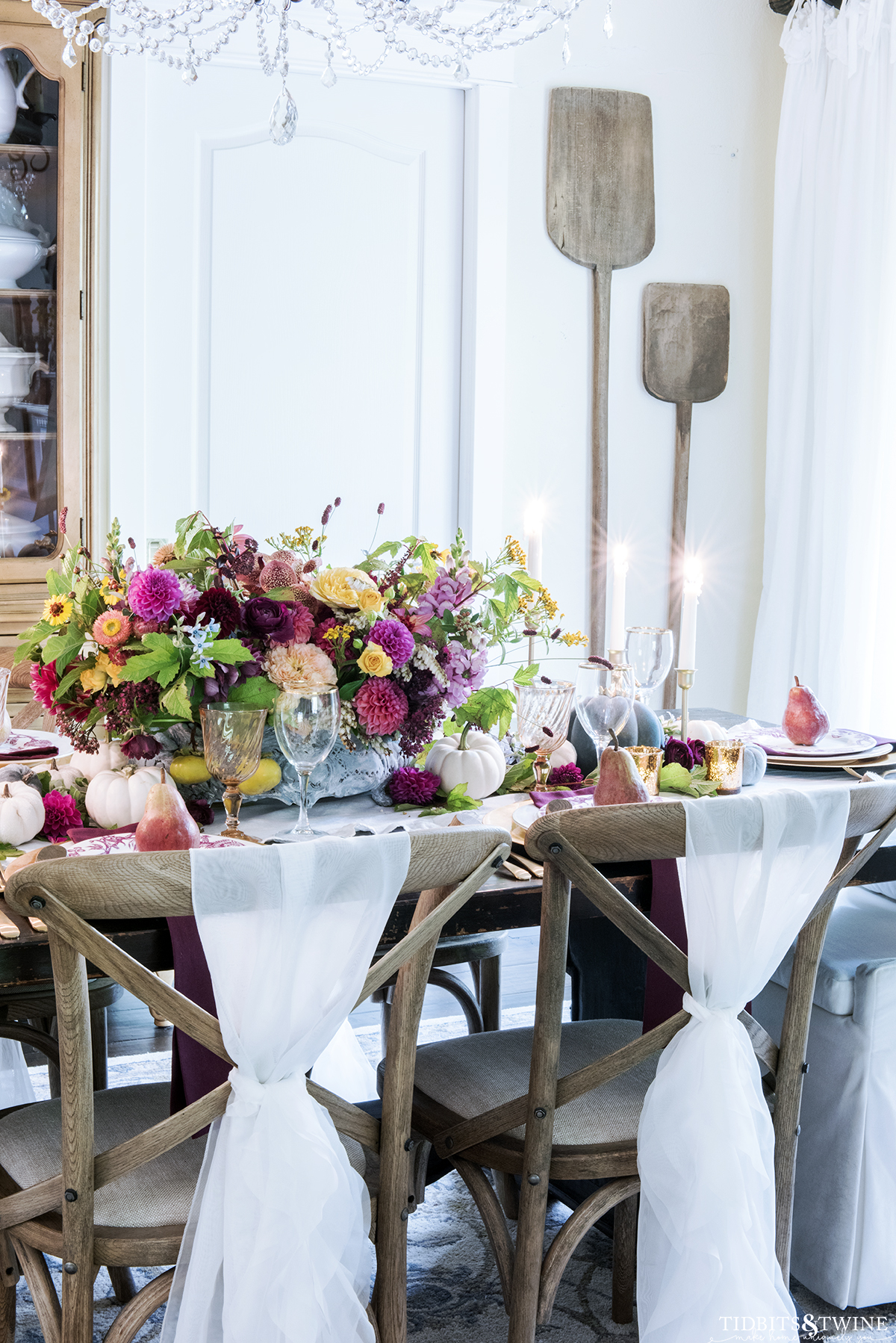 A Beautiful Fall French Tablescape: The Softer Side of Autumn