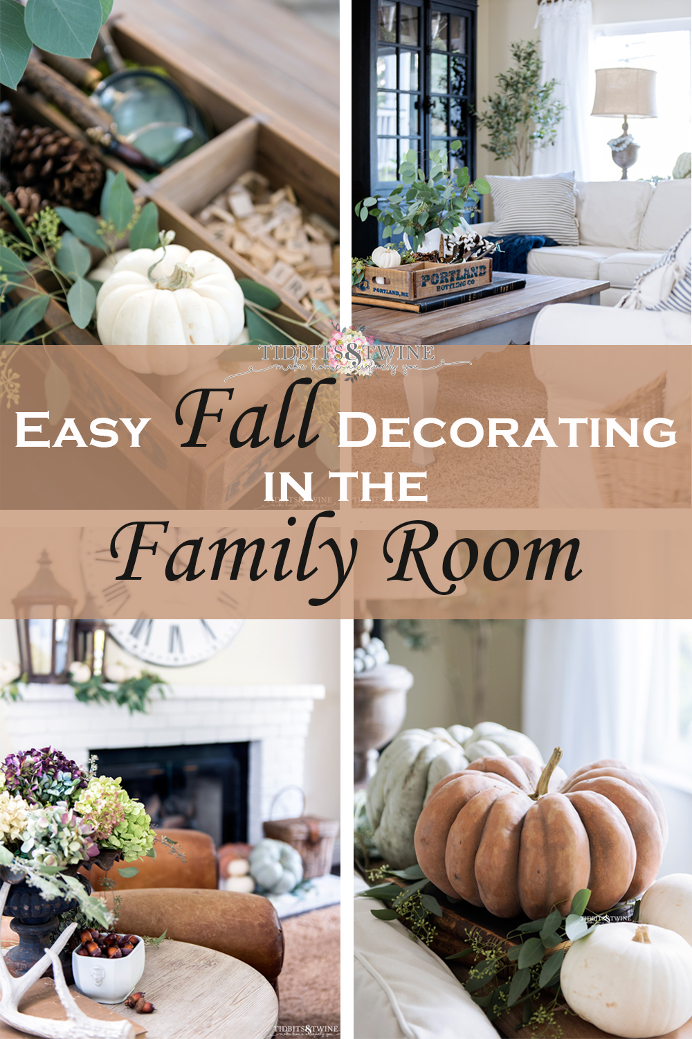 Easy Fall Decorating In the Family Room