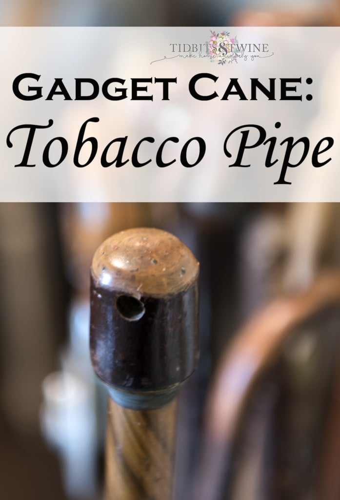 closeup of brown wooden tobacco pipe gadget cane