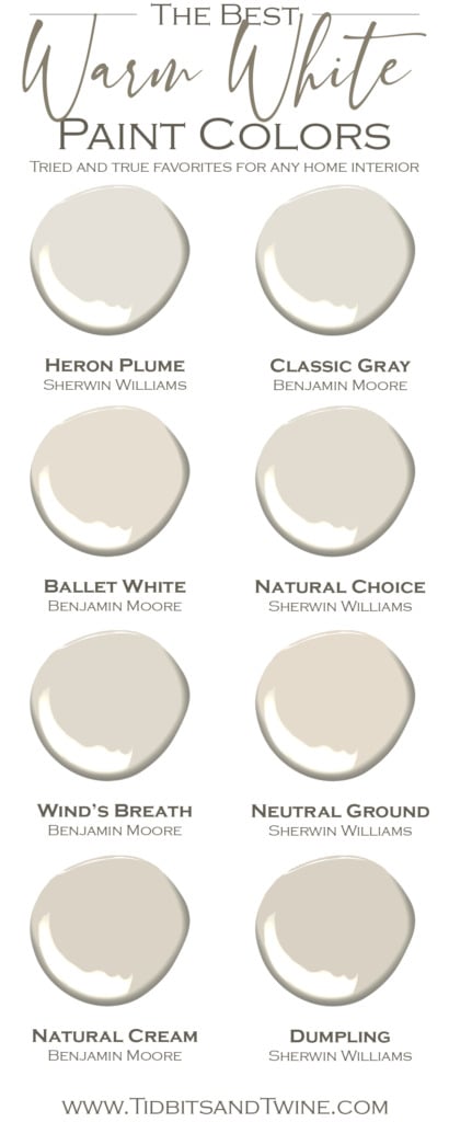 The BEST warm whites for your home! My top 8 favorites for a neutral look.