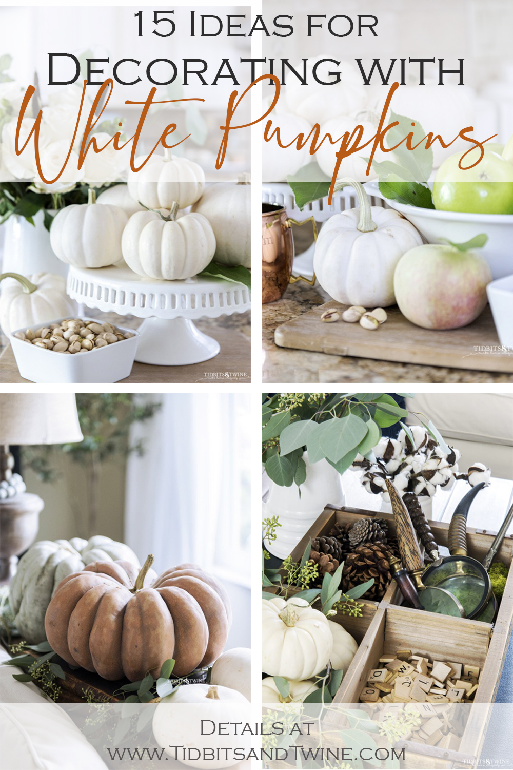 Decorating with White Pumpkins: 15 Gorgeous and Easy Ideas - Tidbits&Twine