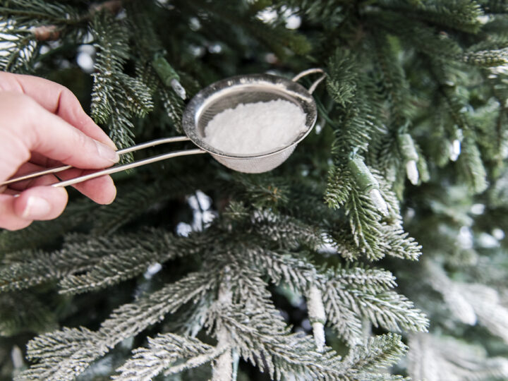 How To Flock A Christmas Tree The Easy Way Tidbits Twine