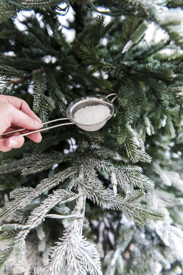 How to Flock a Christmas Tree the Easy Way