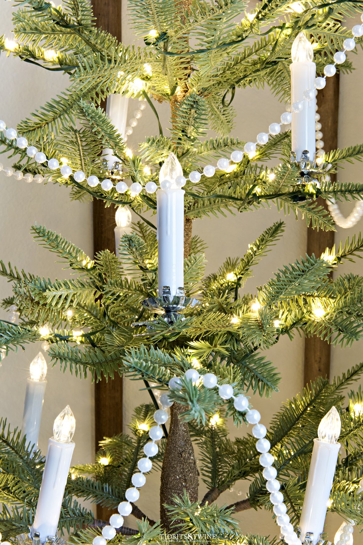 Vintage candle shop christmas tree lights