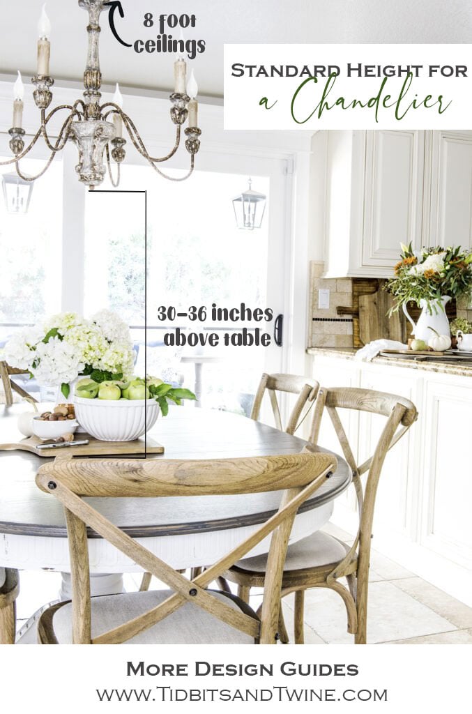 kitchen table with bowl of green apples and white hydrangeas in the center