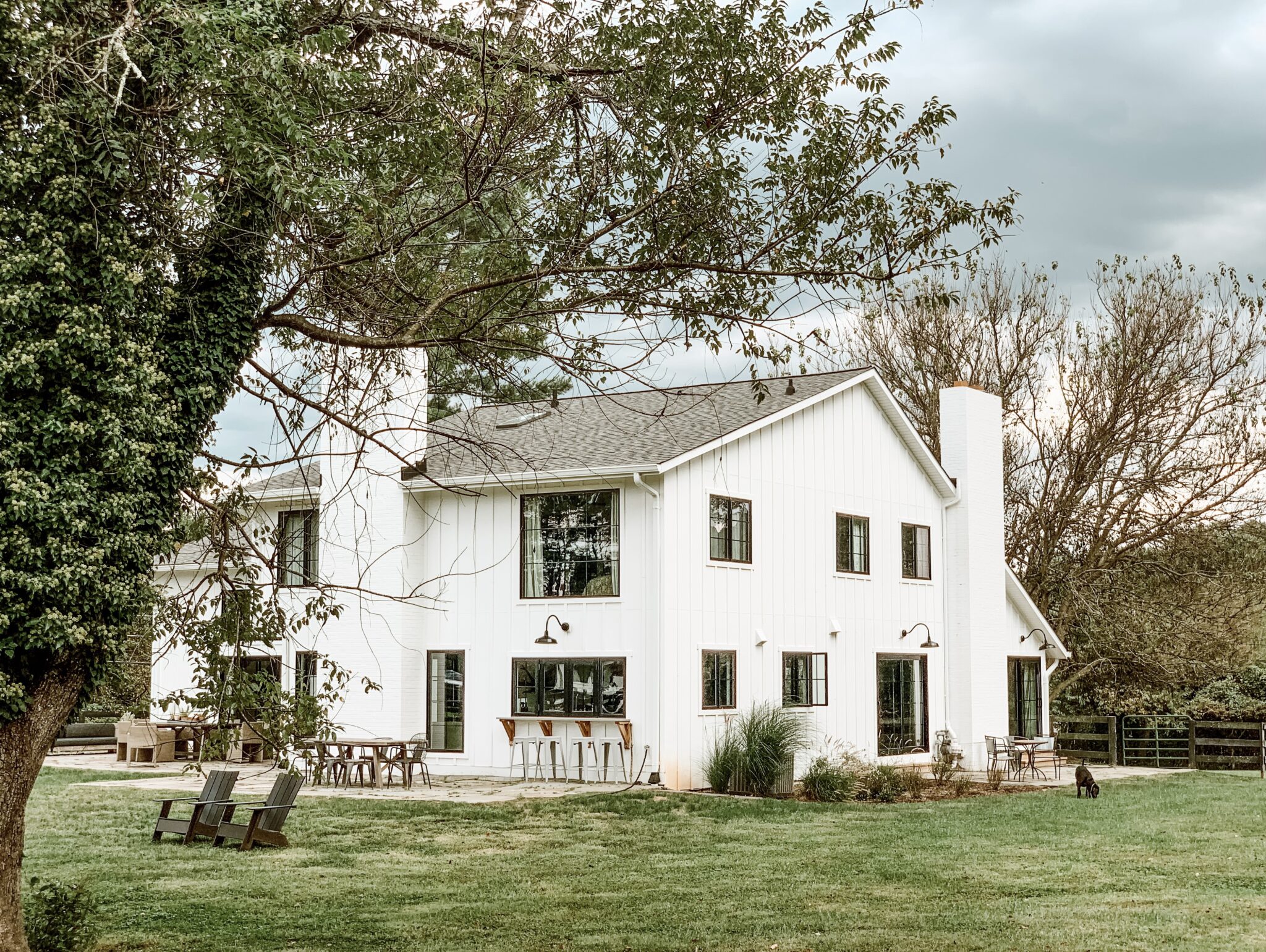 lauren liess family home white two story with lawn