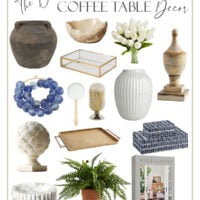 collage of the best coffee table decor