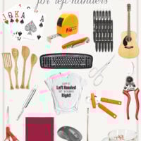 gift guide for lefties with images of items designed for left handed people - The Ultimate Gifts for Lefties