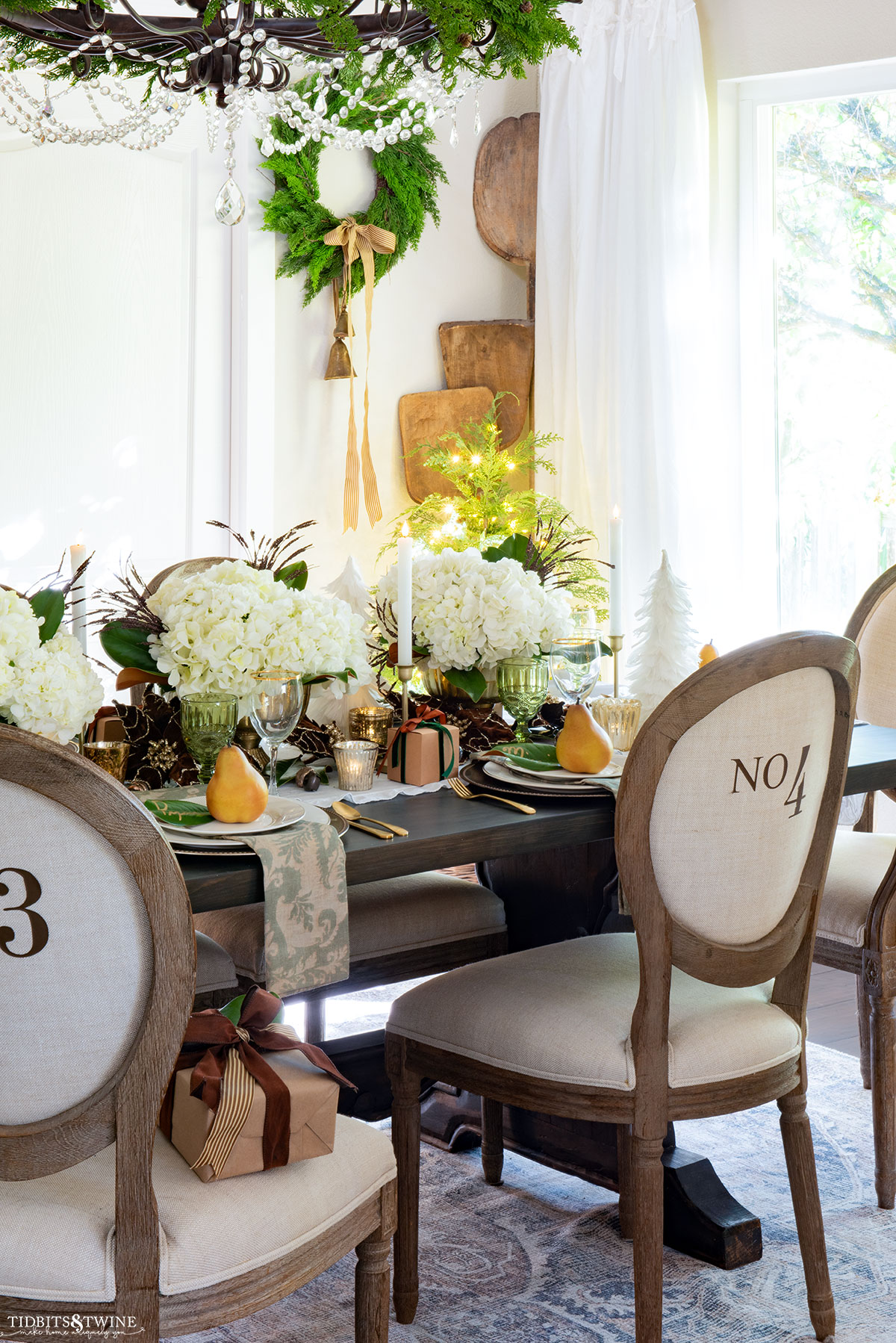 French inspired Christmas dining room