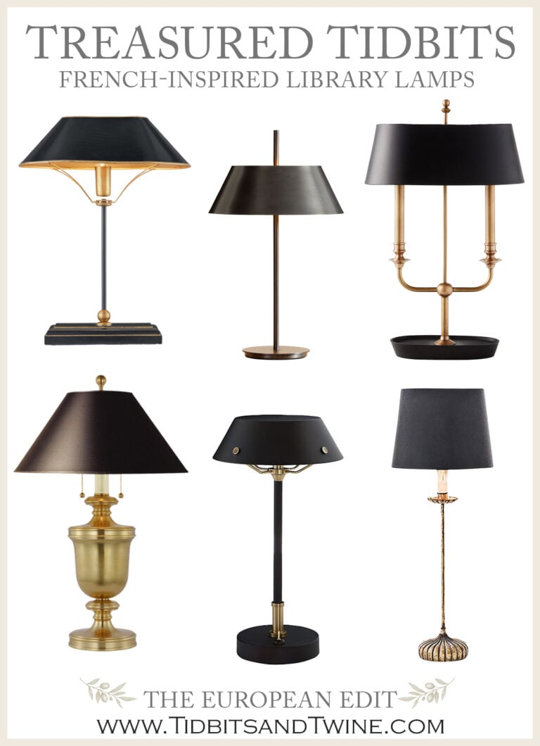 Treasured Tidbits: French-Inspired Library Lamps