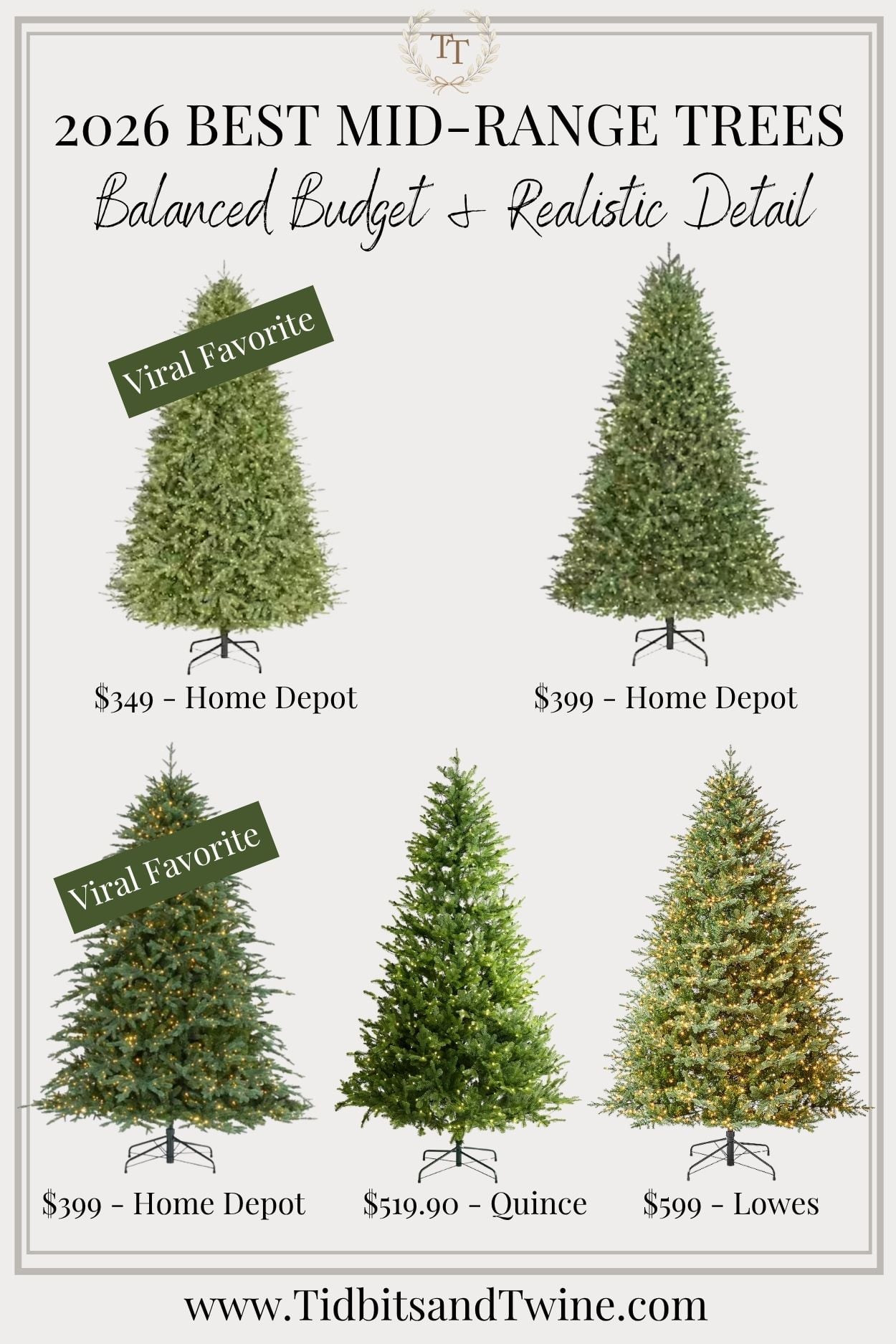 Best mid-range artificial Christmas trees for 2026 from Home Depot, Quince, and Lowe's